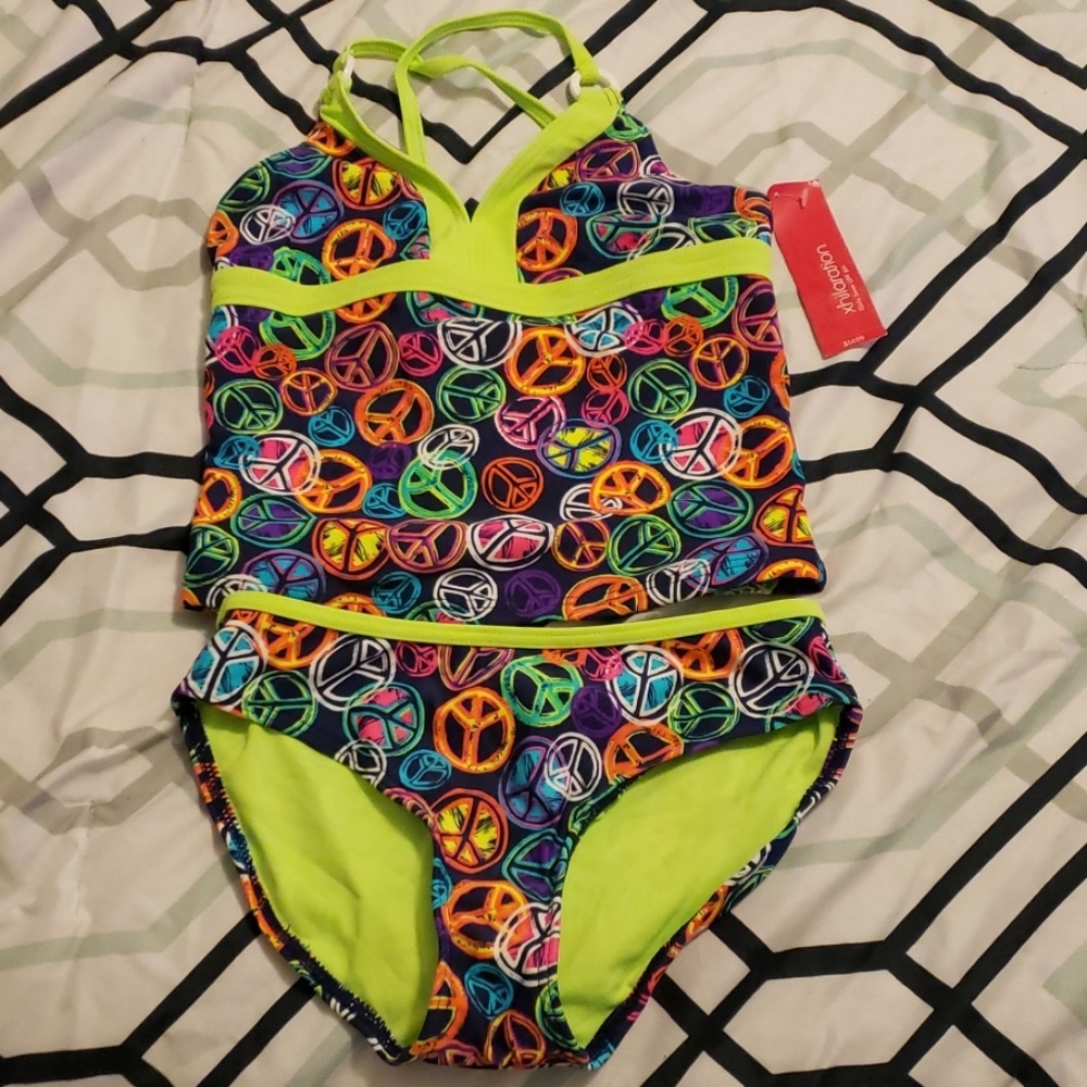 Peace Multi-Color Tankini